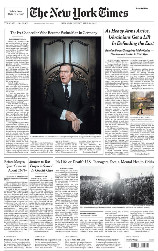 Does New York Times Still Print?